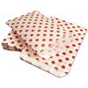Papieren zakjes - 50 stuks - 10x16 cm - wit met rode stipjes - 40 gr/m2 / cadeauzakjes 