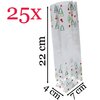 Kerstverpakking / cellofaanzakjes - 25 stuks - 7x4x22 cm / kerst zakjes verpakking