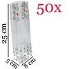 Kerstverpakking / cellofaanzakjes - 50 stuks - 8x5x25 cm / kerst zakjes verpakking