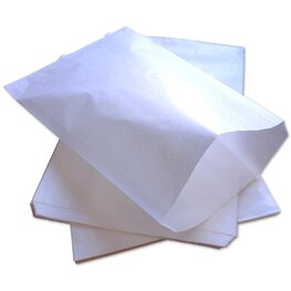 Papieren zakken - wit - 21x30 cm - 100 stuks - vlak
