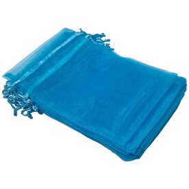 Organza zakjes - 50 stuks - 10x15 cm - Licht Blauw - cadeauzakjes organza stof - uitdeelzakjes - geschenkzakjes - geurzakjes maken