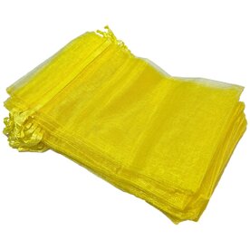 Organza zakjes - 50 stuks - 10x15 cm - Geel - cadeauzakjes organza stof - uitdeelzakjes - geschenkzakjes - geurzakjes maken