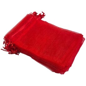 Organza zakjes - 50 stuks - 10x15 cm - Rood - cadeauzakjes organza stof - uitdeelzakjes - geschenkzakjes - geurzakjes maken