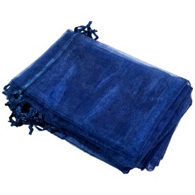 Organza zakjes - 50 stuks - 10x15 cm - Marine Blauw - cadeauzakjes organza stof - uitdeelzakjes - geschenkzakjes - geurzakjes maken