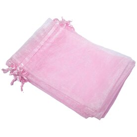 Organza zakjes - 50 stuks - 10x15 cm - Licht Roze - cadeauzakjes organza stof - uitdeelzakjes - geschenkzakjes - geurzakjes maken
