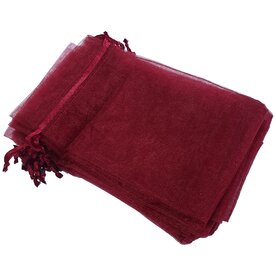 Organza -Taschen - Bordeauxrot - 50 St&uuml;cke - 10x15 cm - Geschenkt&uuml;ten - Duftbeutel machen