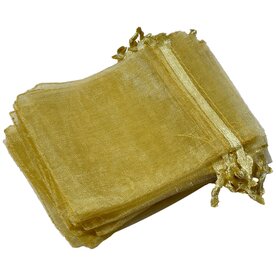 Organza Zakjes Goud 7 x 9 cm - 50 stuks - Luxe Cadeauzakjes - Herbruikbaar - Voor Kerst, Sieraden verpakken.
