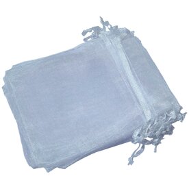 Organza Zakjes Wit 7 x 9 cm - 50 stuks - Kleine Cadeauzakjes - Herbruikbaar - Luxe Organza - Voor Sieraden, Bedankjes &amp; Kerst - Met Satijnen Trekkoord