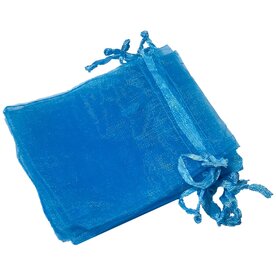 Organza Zakjes Lichtblauw 7 x 9 cm - 50 stuks - Kleine Cadeauzakjes - Herbruikbaar - Voor Babyshower &amp; Bedankjes - Satijnen Trekkoord