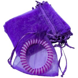 Lila Organzabeutel, 7 x 9 cm &ndash; 100er-Pack &ndash; Kleine Geschenkt&uuml;ten &ndash; Wiederverwendbar &ndash; F&uuml;r Partys, Gastgeschenke und Schmuck