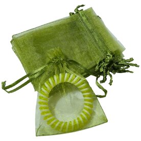 Organza Zakjes Olijfgroen 7x9 cm - 100 stuks - Luxe Cadeauzakjes - Herbruikbaar - Voor Sieraden, Bedankjes &amp; Decoratie