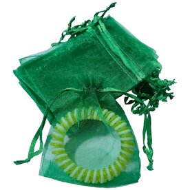 Organza Zakjes Groen 7x9 cm - 100 stuks - Kleine Cadeauzakjes - Herbruikbaar - Voor Kerst, Sieraden &amp; Bedankjes