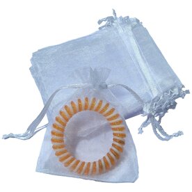 Organza Zakjes Wit 7x9 cm - 100 stuks - Kleine Cadeauzakjes - Herbruikbaar - Luxe Organza - Voor Sieraden, Bedankjes &amp; Kerst - Met Satijnen Trekkoord