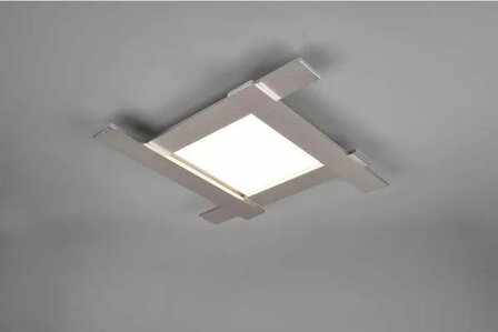 Belfast - Plafondlamp led - vierkant - zilver - 59 x 59 cm