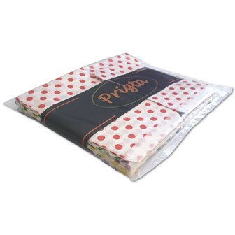 Papieren zakjes Mix - 100 stuks - 10x16 cm - wit met gekleurde stipjes - cadeauzakjes / uitdeelzakjes / geschenkzakjes