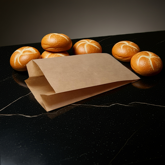 Broodzak papier - 50 stuks - klein 11x8x23 cm - bruin - lunchzak