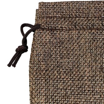 Kleine jute zakjes koffie bruin - 12 stuks  - 10x15 cm - cadeauzakjes herbruikbaar 