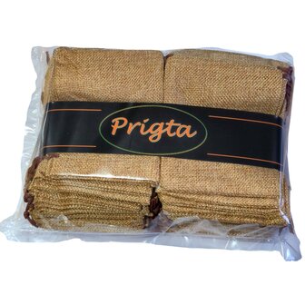 Kleine jute zakjes licht bruin - 50 stuks  - 10x15 cm - cadeauzakjes herbruikbaar 