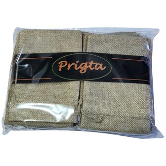 Kleine jute zakjes naturel - 24 stuks  - 10x15 cm - cadeauzakjes herbruikbaar met natuurlijke uitstraling