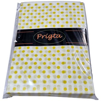 Cadeauzakjes papier - 100 stuks - 17,5x25 cm - Papieren kraft zakjes met gele stippen 