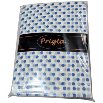 Cadeauzakjes papier - 50 stuks - 17,5x25 cm - Papieren kraft zakjes met blauwe stippen