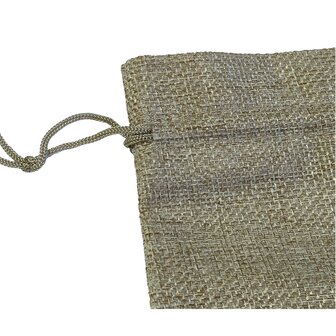 Kleine jute zakjes naturel - 12 stuks  - 10x15 cm - cadeauzakjes herbruikbaar met natuurlijke uitstraling