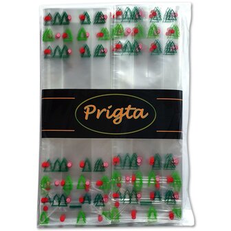 Kerstverpakking / cellofaanzakjes - 50 stuks - 8x5x25 cm / kerst zakjes verpakking