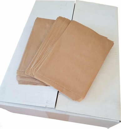 Bruine papieren kraft - cadeauzakjes 1000 stuks 50 grams 13.5x18 cm
