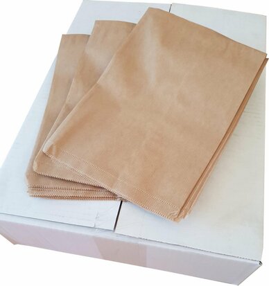 Bruine papieren kraft - cadeauzakjes 1000 stuks 50 grams 17.5 x 25 cm