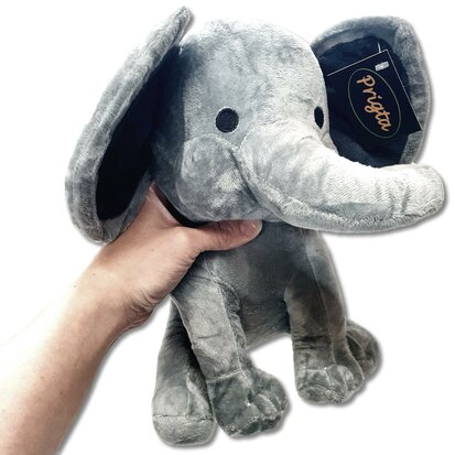 Knuffeldier - Olifant knuffel - Grijs - 25 cm - Pluche / baby cadeau