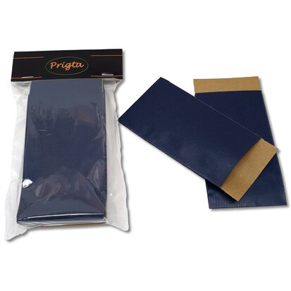 Papieren zakjes / cadeauzakjes - Donker Blauw - 50 stuks - 7x13 cm