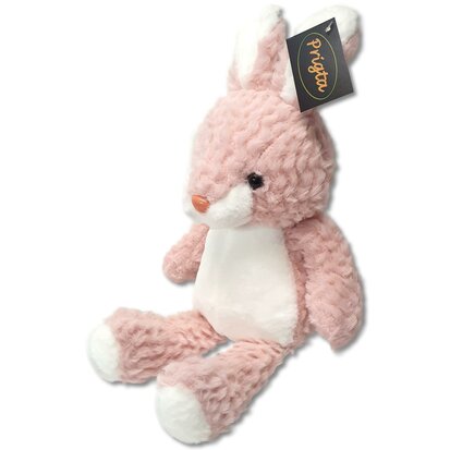 Knuffeldier - Knuffel konijn - roze - 25 cm - Pluche / baby cadeau