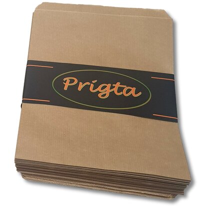 Sacs en papier / sacs cadeaux - Marron - 17,5x25 cm - 50 pi&egrave;ces - 50 gr/m2 natron kraft