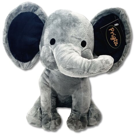 Knuffeldier - Olifant knuffel - Grijs - 25 cm - Pluche / baby cadeau