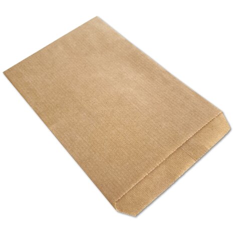 Papieren zakjes / cadeauzakjes - Bruin - 10x16 cm - 100 stuks - 50 gr/m2 natron kraft