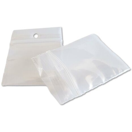 Gripzakjes 40x40 mm - mini zakjes - 200 stuks - hersluitbare zakjes klein - sieraden zakjes plastic
