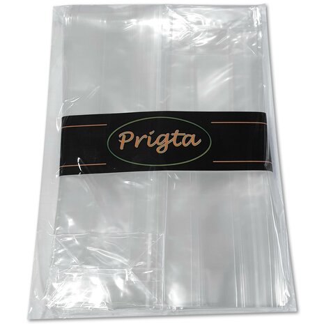 50x Uitdeelzakjes / traktatie zakjes - 8x5x25 cm - snoepzakjes - cellofaanzakjes transparant verpakking zakjes / geschenkzakjes cellofaan - blokbodemzakjes - plastic zakjes voor traktatie