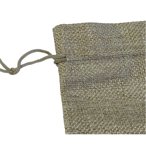 Kleine jute zakjes naturel - 50 stuks  - 10x15 cm - cadeauzakjes herbruikbaar met natuurlijke uitstraling