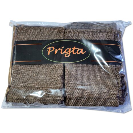 Kleine jute zakjes koffie bruin - 24 stuks  - 10x15 cm - cadeauzakjes herbruikbaar 