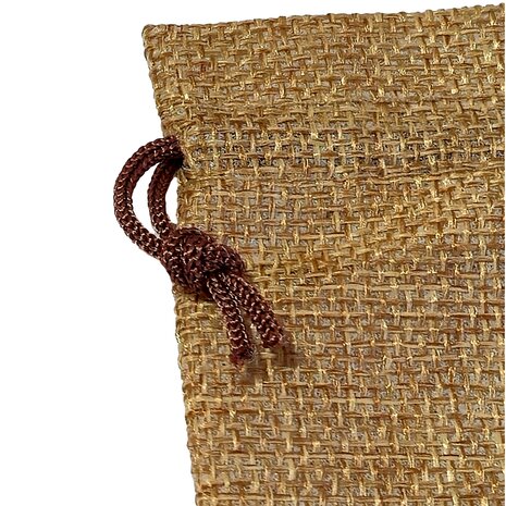 Kleine jute zakjes licht bruin - 24 stuks  - 10x15 cm - cadeauzakjes herbruikbaar 
