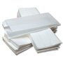 Papieren zakjes - met zijvouw - wit - 50 stuks - 1 pond - 13x8x31cm - vetvrij / Ersatz / snackzak / koekzak