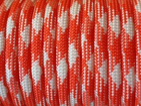 Paracord oranje wit 4 mm 31 meter