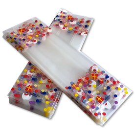 Uitdeelzakjes sinterklaas / sint zakjes - 50 stuks - 7x4x22 cm - cellofaanzakjes transparant