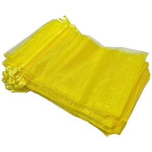 Organza zakjes - 100 stuks - 10x15 cm - Geel - cadeauzakjes organza stof - uitdeelzakjes - geschenkzakjes - geurzakjes maken