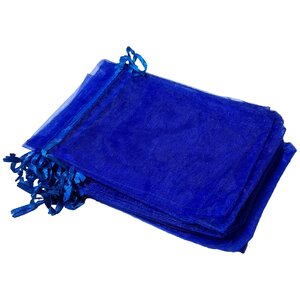 Organza zakjes - 100 stuks - 10x15 cm - Blauw - cadeauzakjes organza stof - uitdeelzakjes - geschenkzakjes - geurzakjes maken
