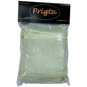 Organza Zakjes Crème 7 x 9 cm - 50 stuks - Luxe Cadeauzakjes - Herbruikbaar - Voor Bruiloft, Bedankjes & Sieraden