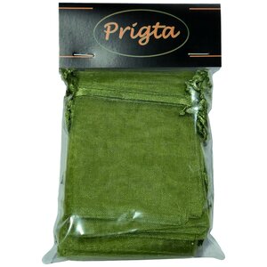 Organza Zakjes Olijfgroen 7 x 9 cm - 50 stuks - Luxe Cadeauzakjes - Herbruikbaar - Voor Sieraden, Bedankjes & Decoratie