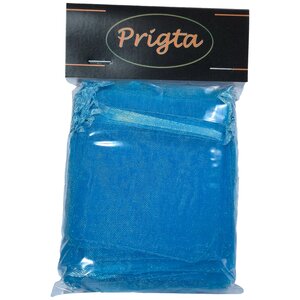 Organza Zakjes Lichtblauw 7 x 9 cm - 50 stuks - Kleine Cadeauzakjes - Herbruikbaar - Voor Babyshower & Bedankjes - Satijnen Trekkoord