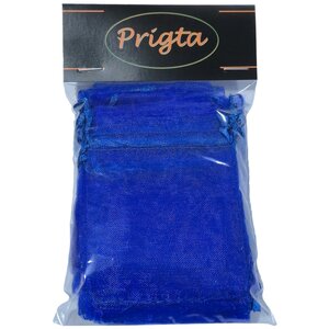 Organza Zakjes Blauw 7 x 9 cm - 50 stuks - Kleine Cadeauzakjes - Herbruikbaar - Voor Sieraden & Feestjes - Satijnen Trekkoord