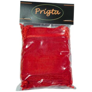 Organza Zakjes Rood 7 x 9 cm - 50 stuks - Kleine Cadeauzakjes - Herbruikbaar - Voor Sieraden, Bedankjes & Kerst - Met Satijnen Trekkoord